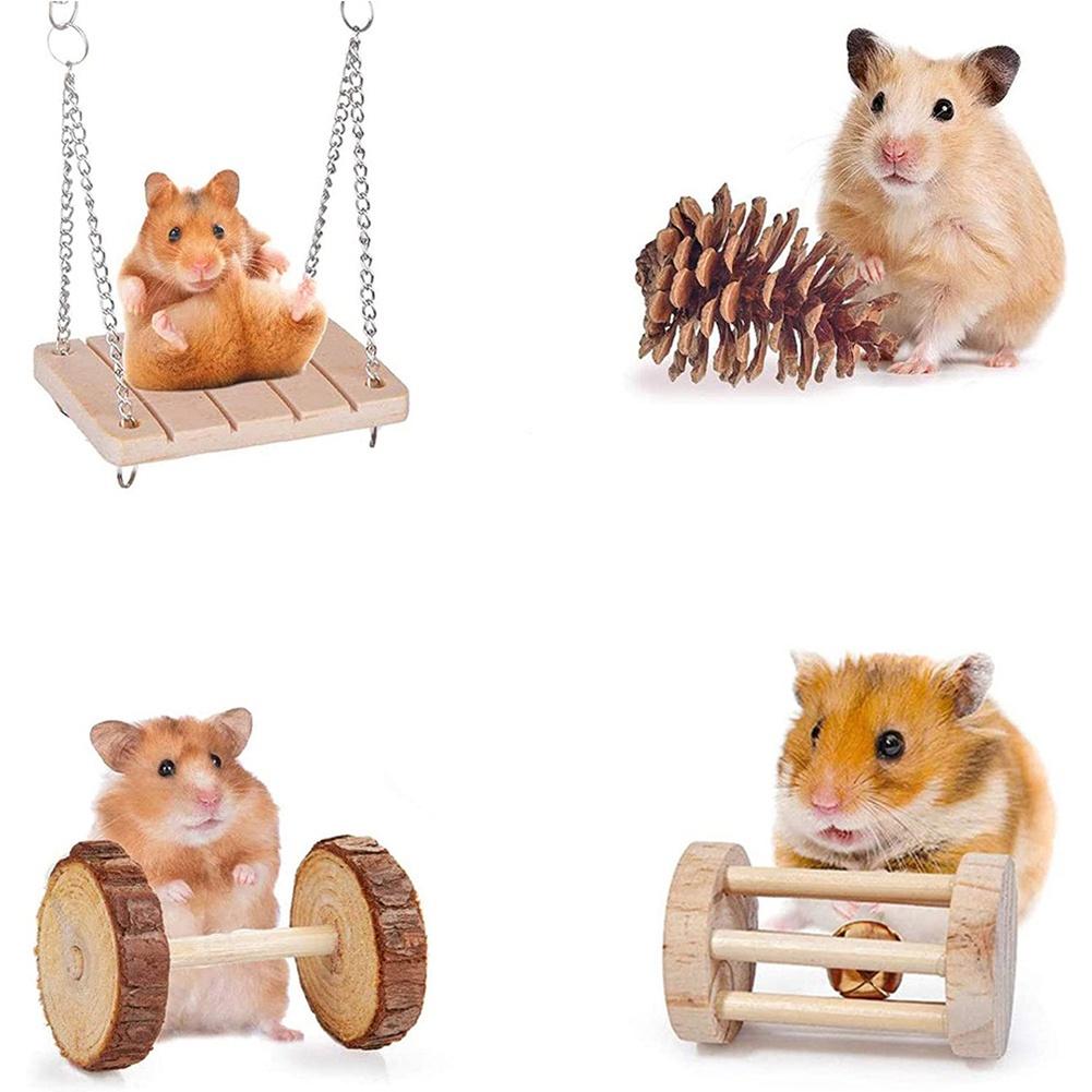 Đồ Chơi Đường Hầm Bằng Gỗ Cho Chuột Hamster