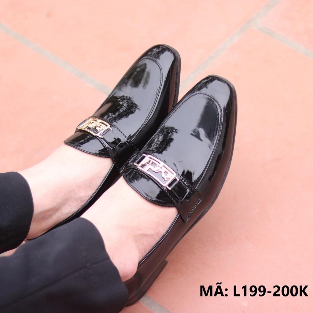 Giày Da Nam,giày lười nam,giày nam đẹp đế khâu chắc chắn mã l199
