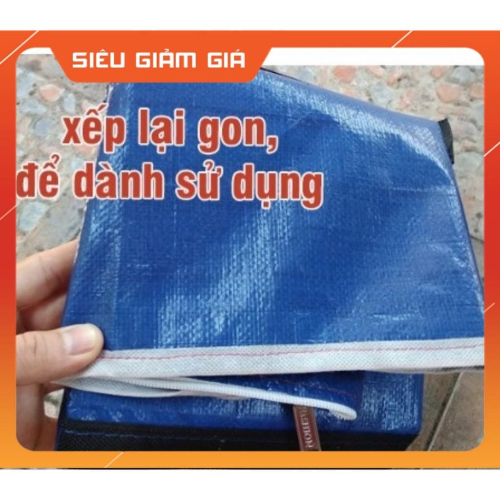 Túi Bạt Đựng Đồ Có Dây Kéo - Màu Xanh (may từ vải bạt chính hãng Tú Phương)