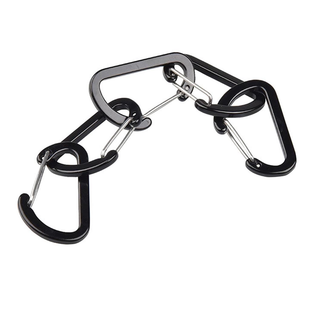 Carabiner Clips Hiking Keychain D-Ring Buckle Aluminum Alloy Fishing
