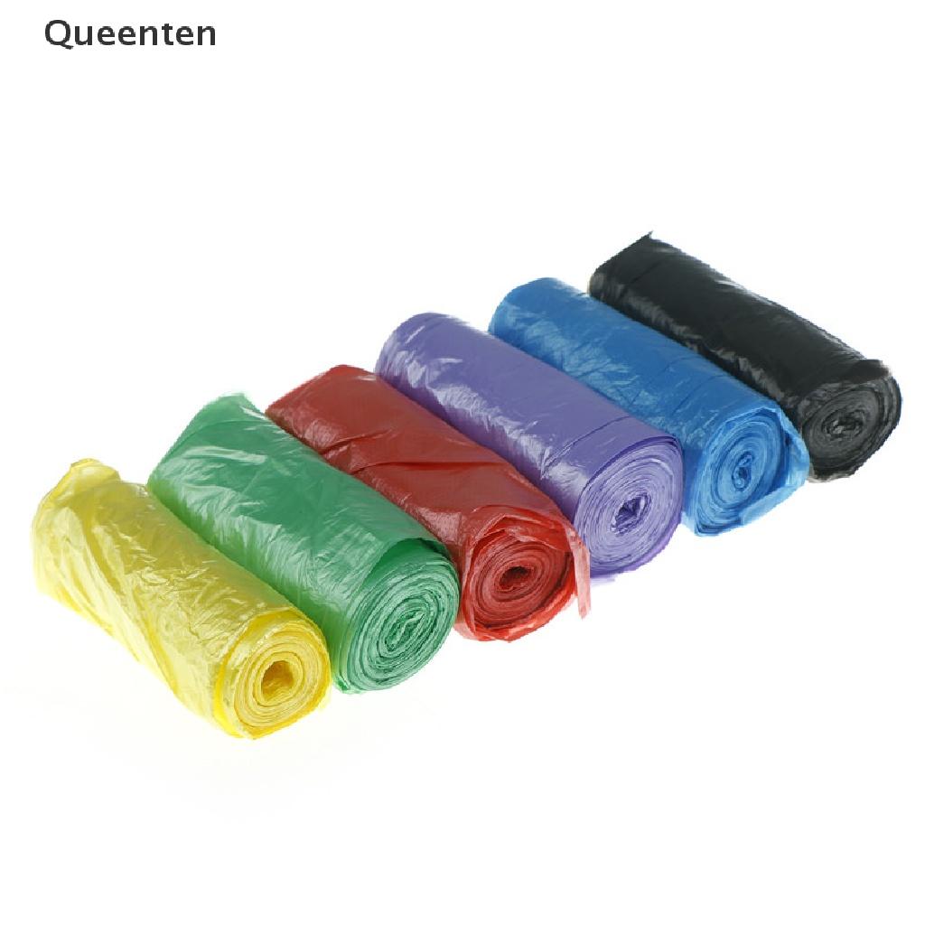 Queenten 1roll 50*60CM Garbage Bags Thick Convenient Environmental Cleaning Waste Bag Plastic Trash Bags QT