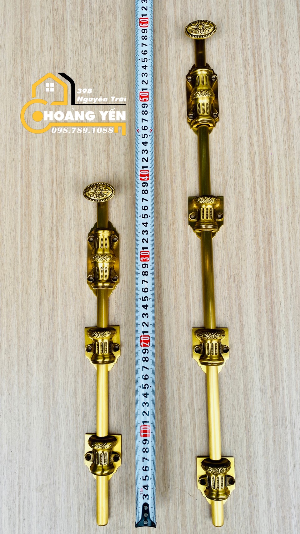 Chốt cổng bằng đồng, chốt cửa bằng đồng thau 40cm - 60cm T&D