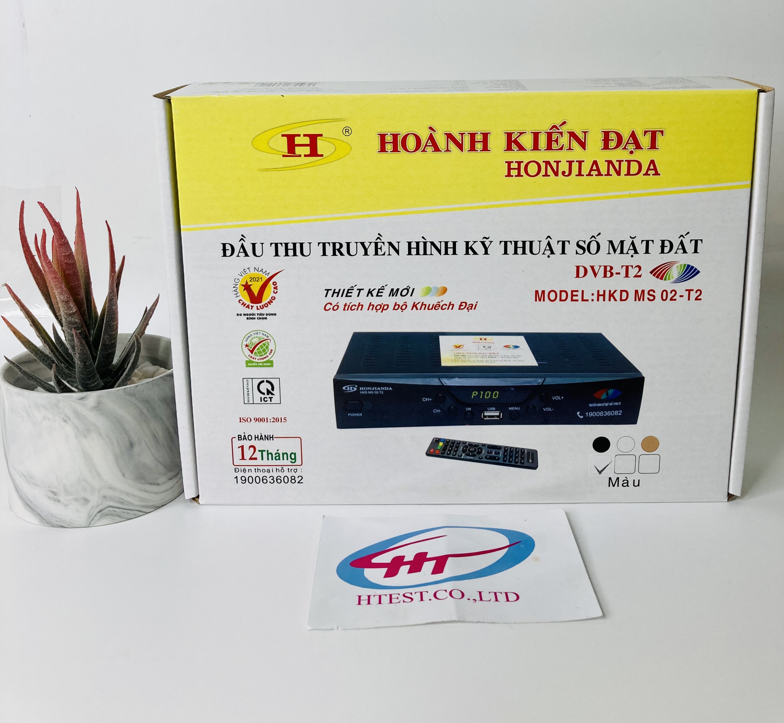 Đầu thu kỹ thuật số  DVB T2 HKD MS02, anten khuếch đại AVG ,Dây anten. Hàng Chính Hãng