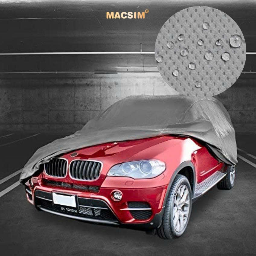 Bạt phủ ô tô chất liệu vải không dệt 3 lớp cao cấp thương hiệu MACSIM cho xe ô tô Audi Q3- màu ghi
