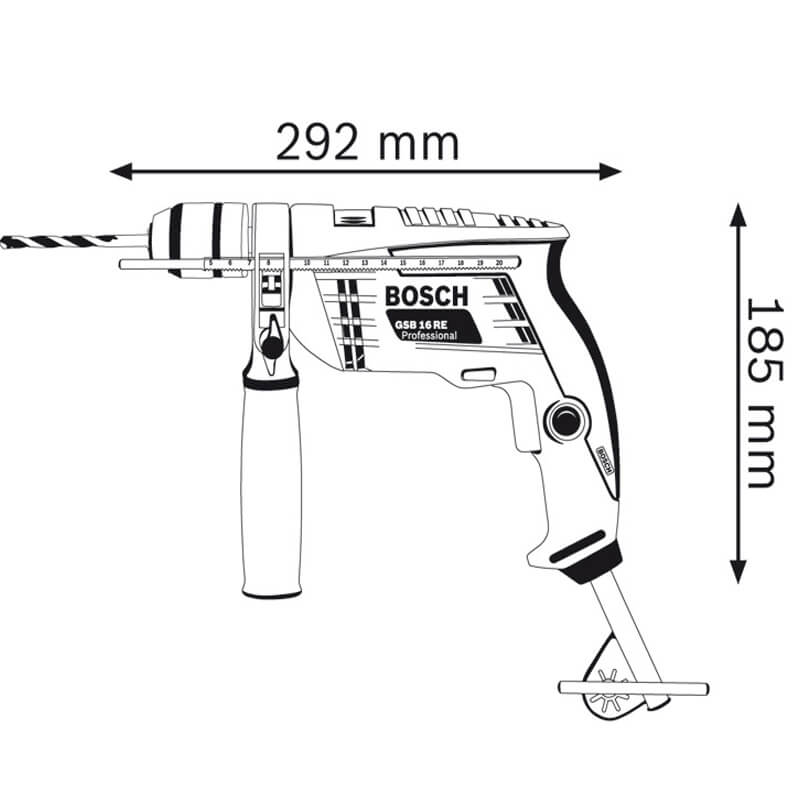 Máy khoan động lực GSB 16 RE Cải tiến Bosch 06012281K1