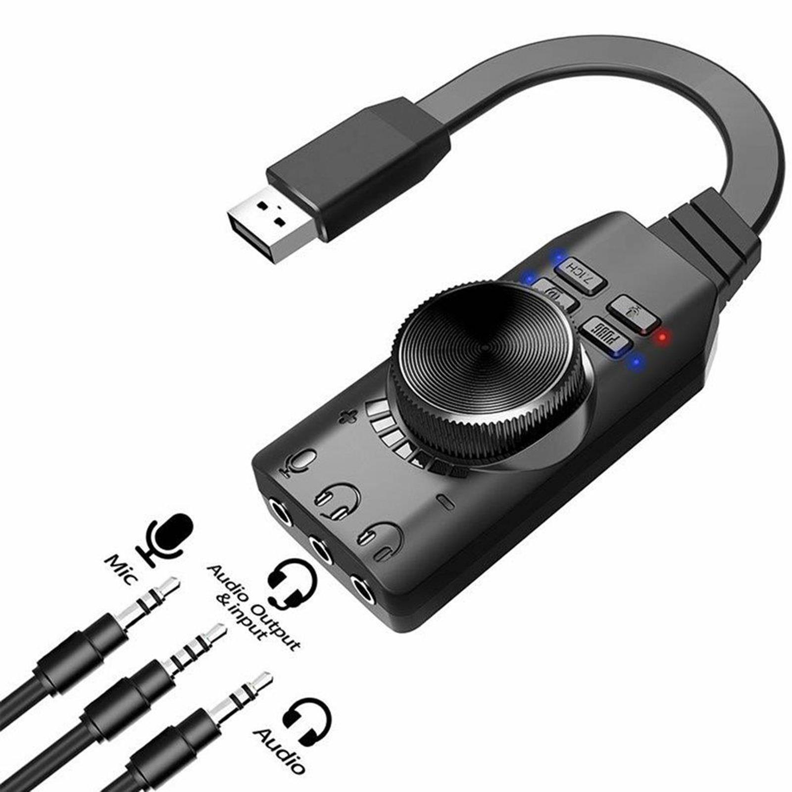 USB Sound Card 7.1 Channel with for Windows and
