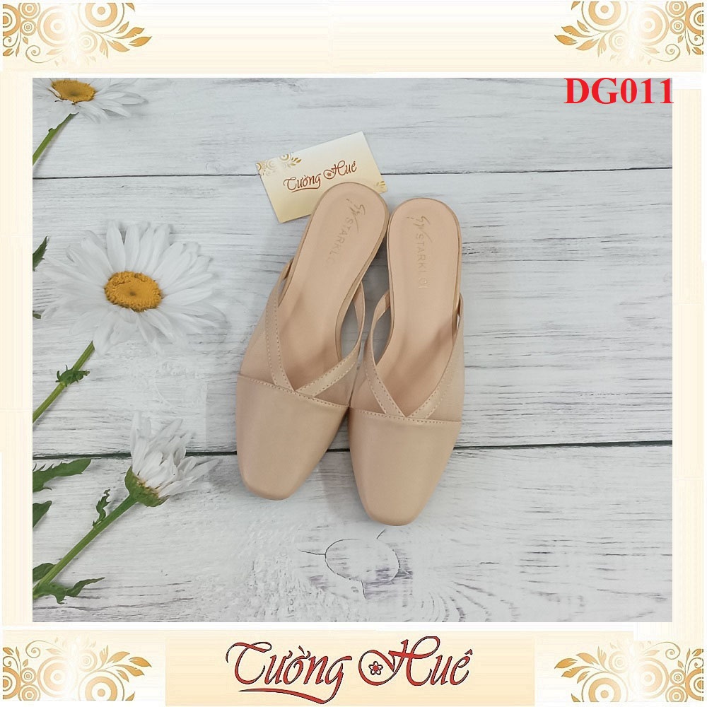 Dép Sục Cao Gót Mũi Vuông Phối Lưới Cao 3CM - DG011
