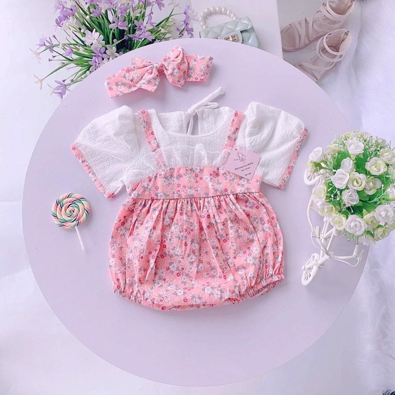 Bodysuit bé gái ̣̆ ̀ + ̀ ̉- LINA KIDS- cho sơ sinh, thôi nôi, đầy tháng.