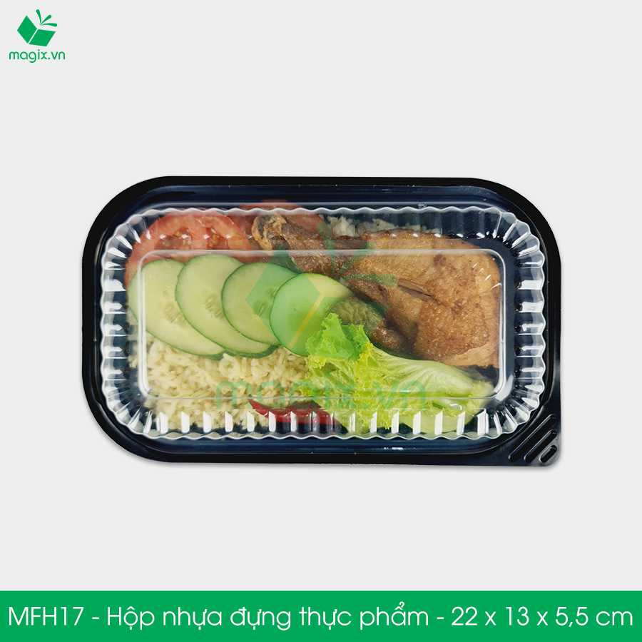 MFH17 - 50 Hộp nhựa đế đen nắp trong HT17