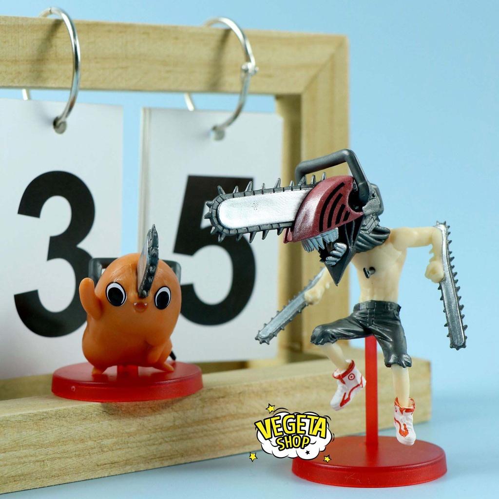Mô hình Chainsaw Man - Set mô hình nhân vật Denji Pochita Quỷ cưa máy - Kích thước Denji Cao 8cm - Pochita cao 4,8cm