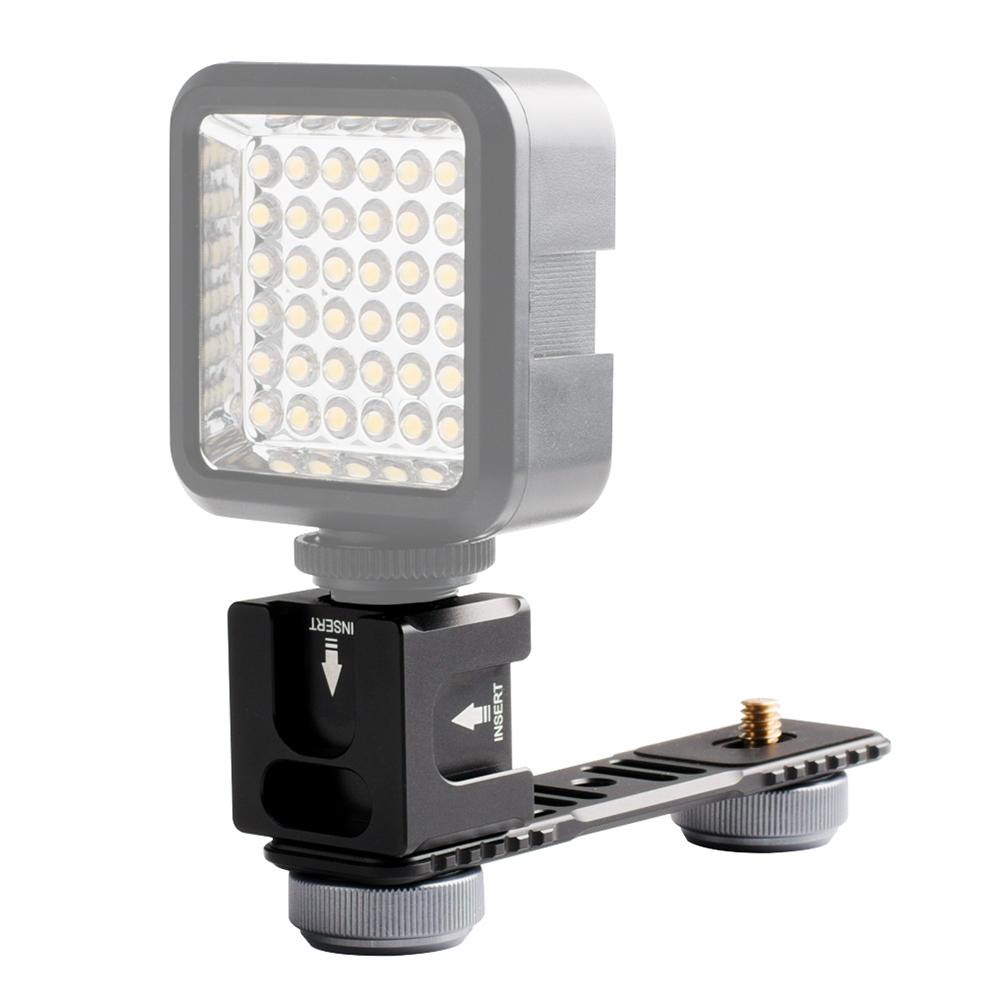 Bộ chuyển đổi giá đỡ thanh gimbal bằng hợp kim nhôm đa năng với 4 giá đỡ giày lạnh vít 1/4 inch cho đèn LED