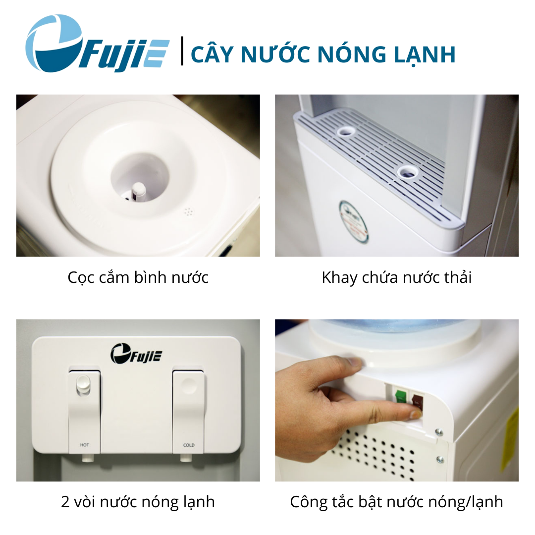 Cây nước nóng lạnh cao cấp FujiE WD1850E làm lạnh chip điện tử công nghệ Nhật Bản - Hàng chính hãng