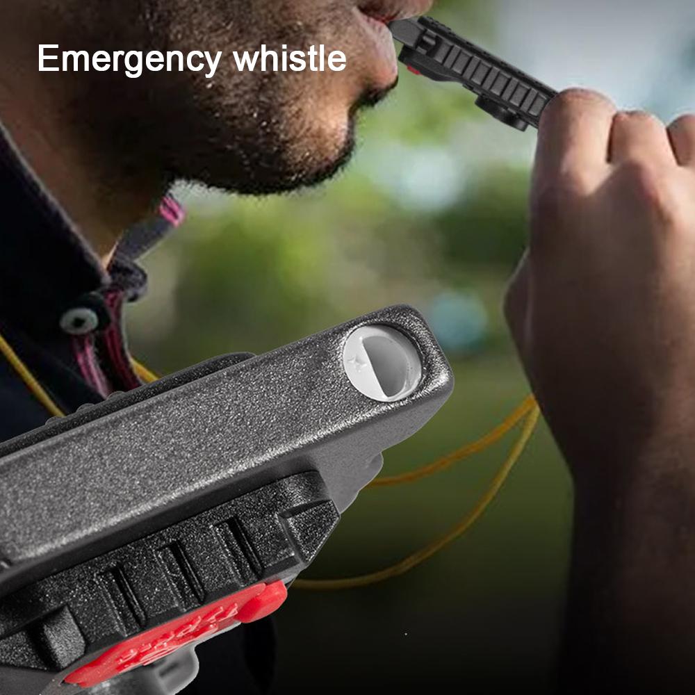 Portable Rechargeable Camping Light Pocket Work Light with 5 Light Modes Emergency Whistle Window Breaker Bottle Opener