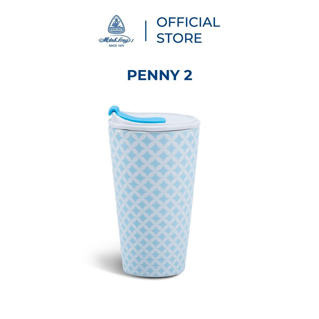 Ly sứ dưỡng sinh Minh Long 0.48 L - nắp ống hút - Penny 2