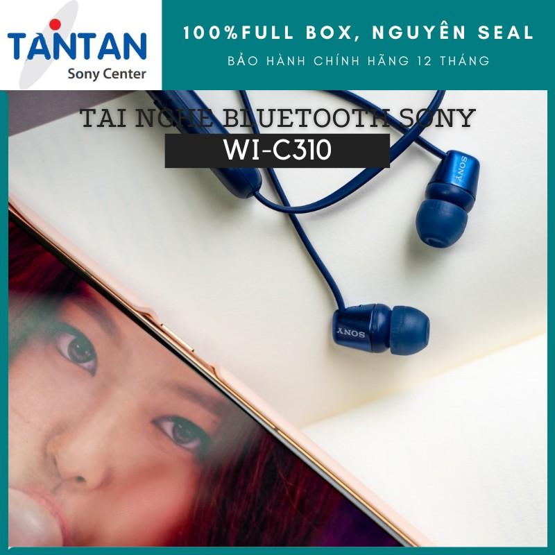 Tai Nghe BLUETOOTH 5.0 Sony WI-C310 | Siêu nhẹ 19g - Pin 15h - Sạc nhanh - Nghe gọi chất lượng cao - Âm thanh đậm chất | Hàng Chính Hãng