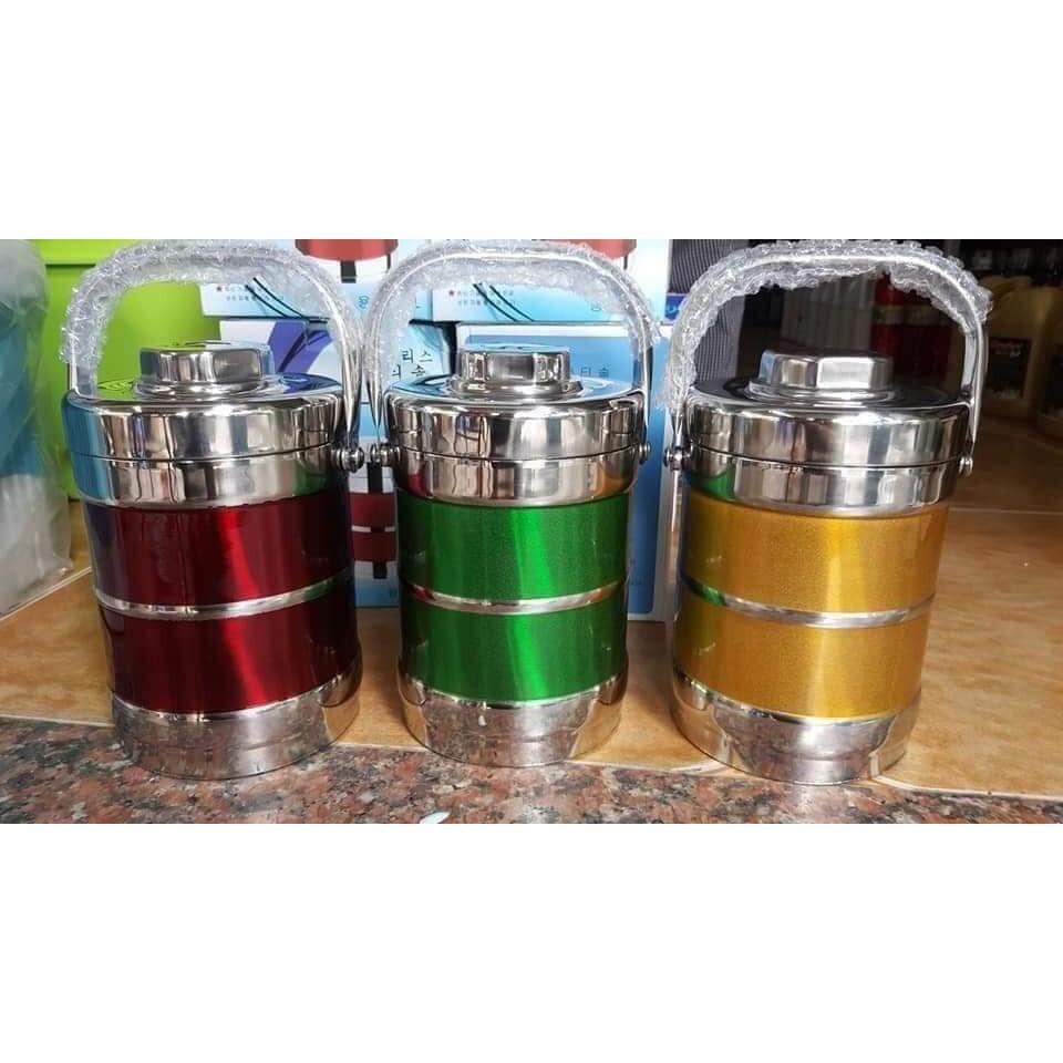 Cạp lồng, hộp cơm inox 3 ngăn siêu xịn - 1,3lít - 1,8lít - 2 LÍT