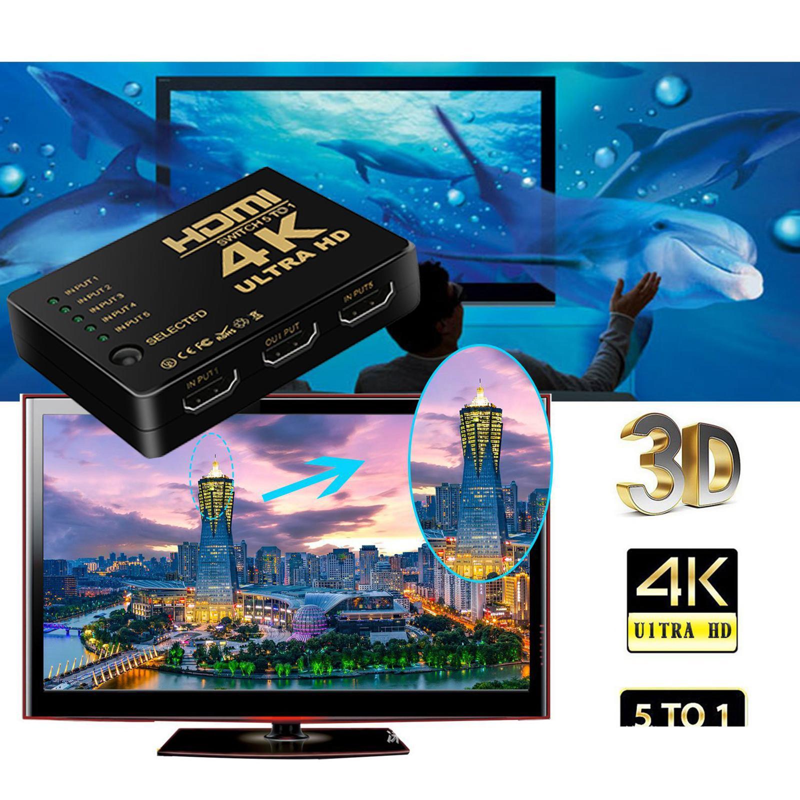 Switch with IR Remote Control 1080P  for Cameras Video Recorders