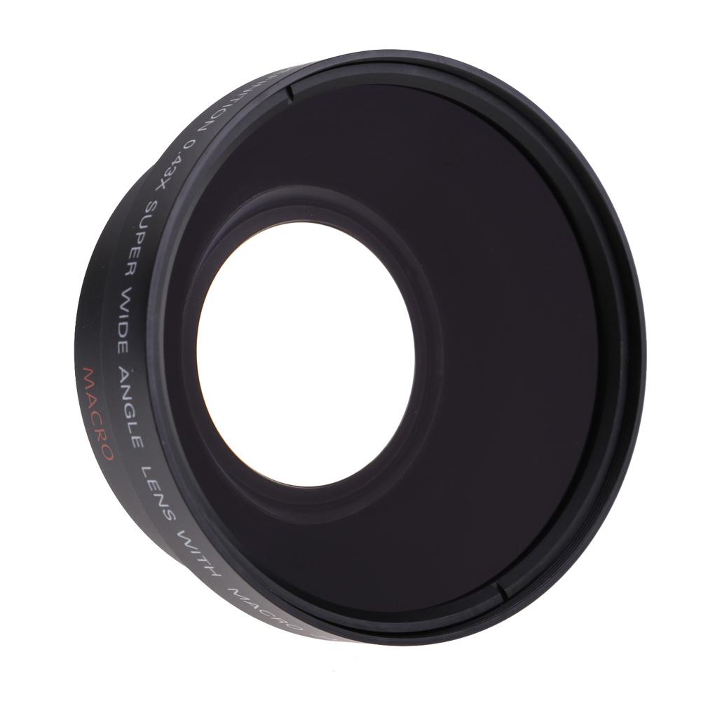 Ống kính góc rộng kỹ thuật số 67mm Độ nét cao 0,43 × SuPer với Quang học Macro Nhật Bản cho Canon Rebel T5i T4i T3i 18-135mm