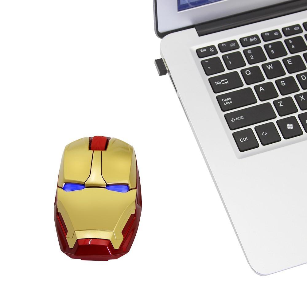 CODChuột Quang Không Dây 2.4G Hình Iron Man Cho Game Thủ