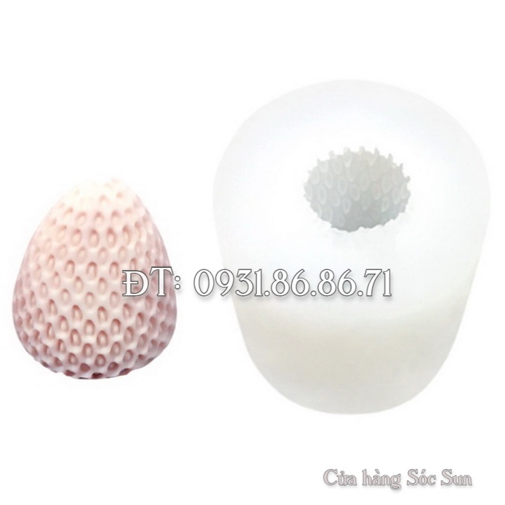 Khuôn silicon trái dâu tây – Mã số 1533