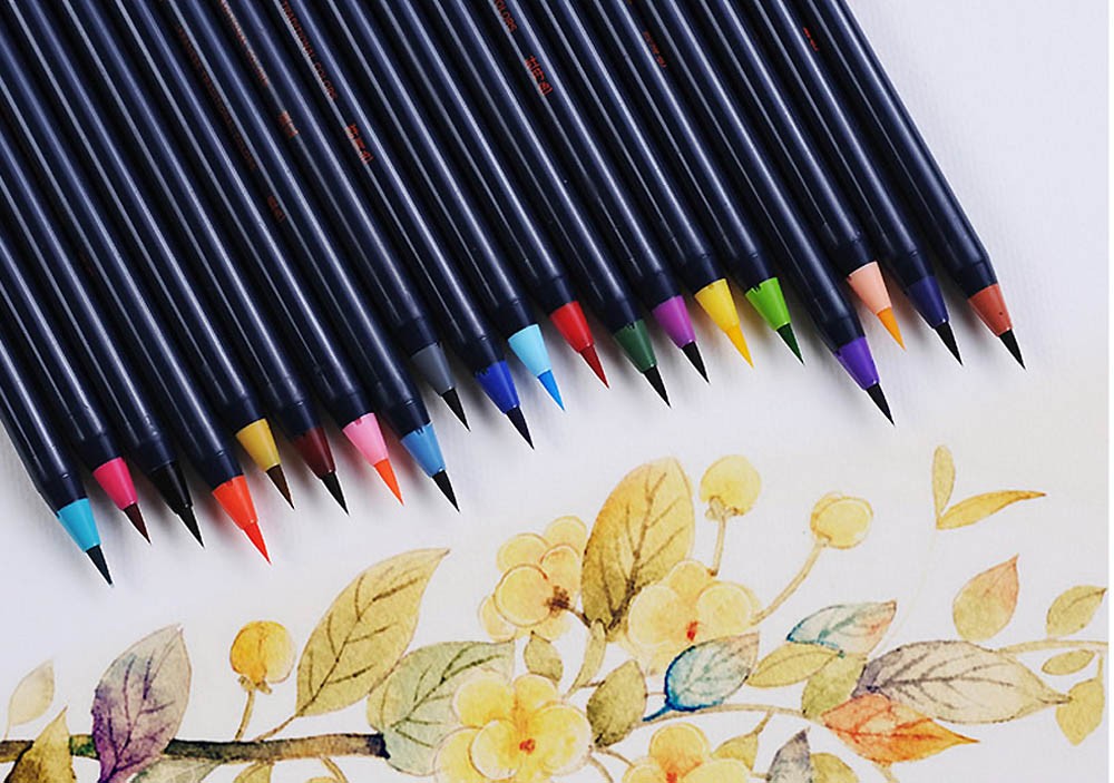 Bộ 20 bút lông màu nước cao cấp BUDECOR Water Color Brush Pen
