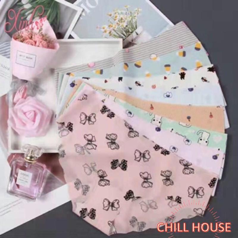 combo 5-10 Quần Lót Đúc Su Không Đường May Họa Tiết cute 015 - CHILLHOUSE