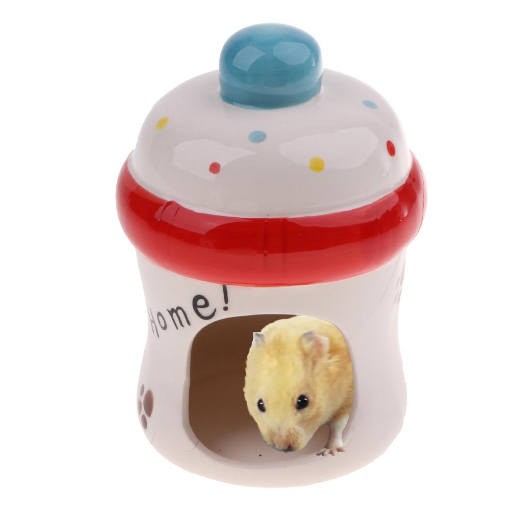 Small Animal Hamster Baby Bottle House Nest Cage Toy Habitat Nest Ceramic