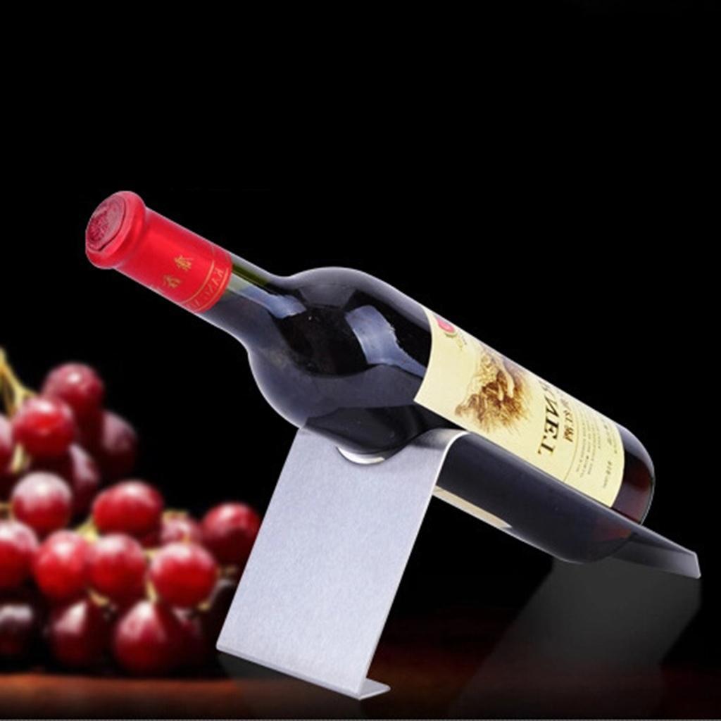 Stainless Steel Wine Rack Decoration Simple Red Wine Bottle Display Holder