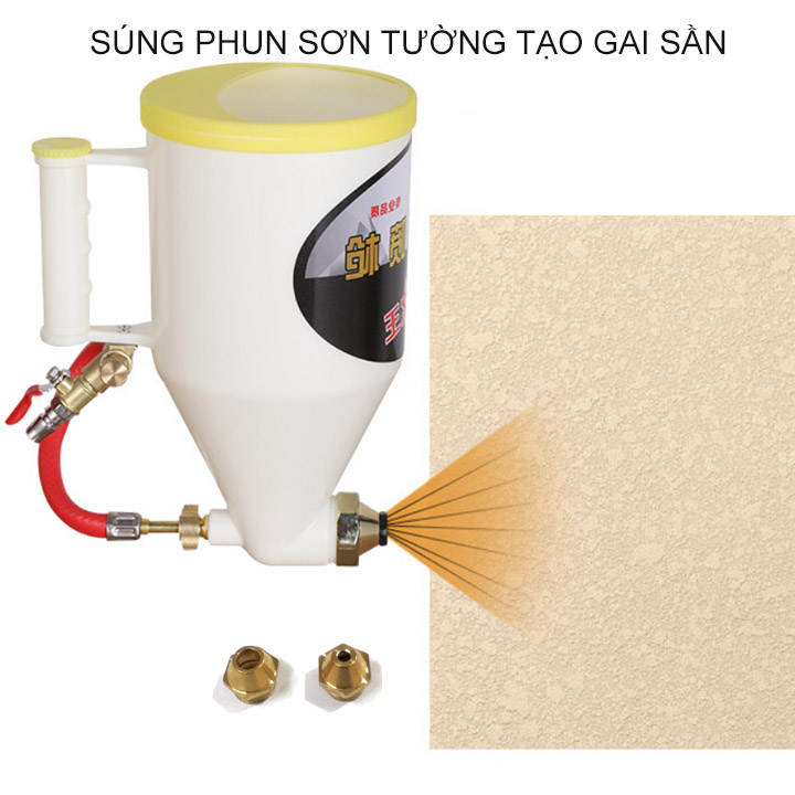 Phễu phun gai sần phun giả đá, sơn phủ tạo sần bằng nhựa ABS (SKL02)