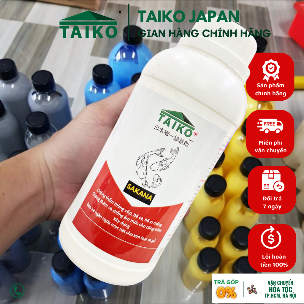 Sơn Chống Thấm Thùng Xốp - Hồ Cá - Hồ Xi Măng, Chống Rêu / TAIKO SAKANA Dung Tích 100ml.