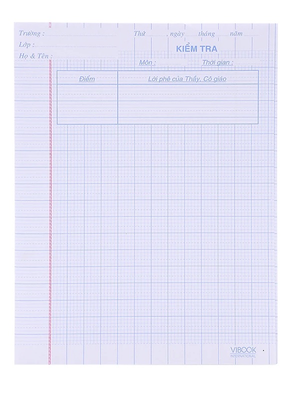 Xấp 20 Tờ Giấy Kiểm Tra 4 Ôly