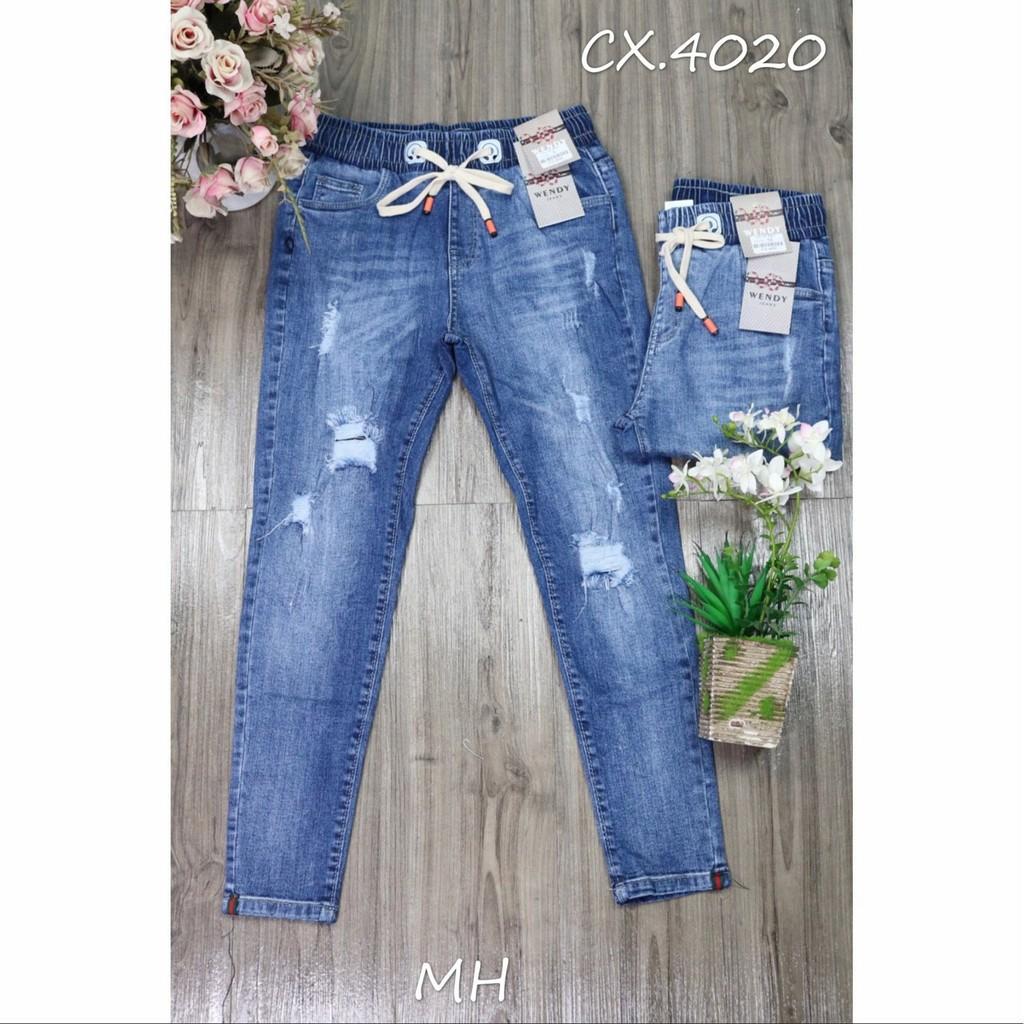 Quần Jeans Nữ Cạp Chun 4020 Cạp Cao