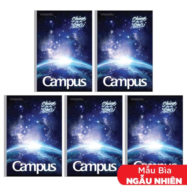Combo 5 Tập Galaxy B5 Kẻ Ngang Có Chấm 120 Trang ĐL 70g/m2 - Campus NB-BGLX120 (Mẫu Màu Giao Ngẫu Nhiên)
