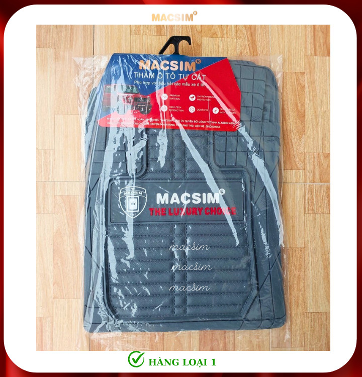 Thảm lót sàn ô tô phổ quát Macsim màu xanh xám