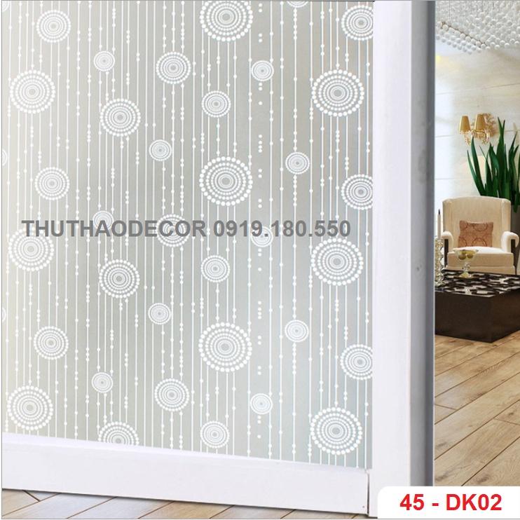 DECAL DÁN KÍNH MỜ SẴN KEO - BÁN THEO 1M TỚI