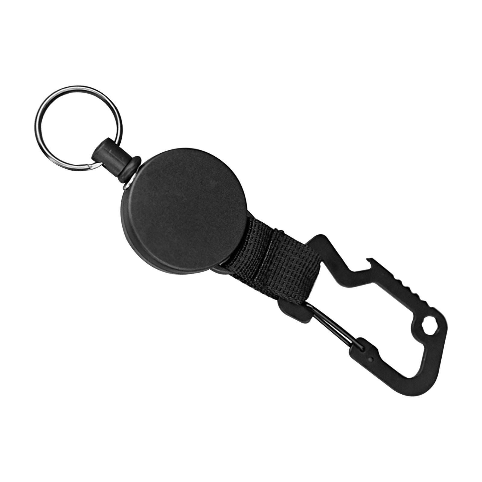 Retractable Keychain Heavy Duty Carabiner ID Badge Reels for Climbing Fishing