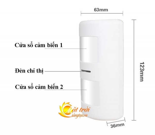 Mắt thần cảm biến chuyển động hồng ngoại kép phát sóng RF 315433Mhz WT-S05