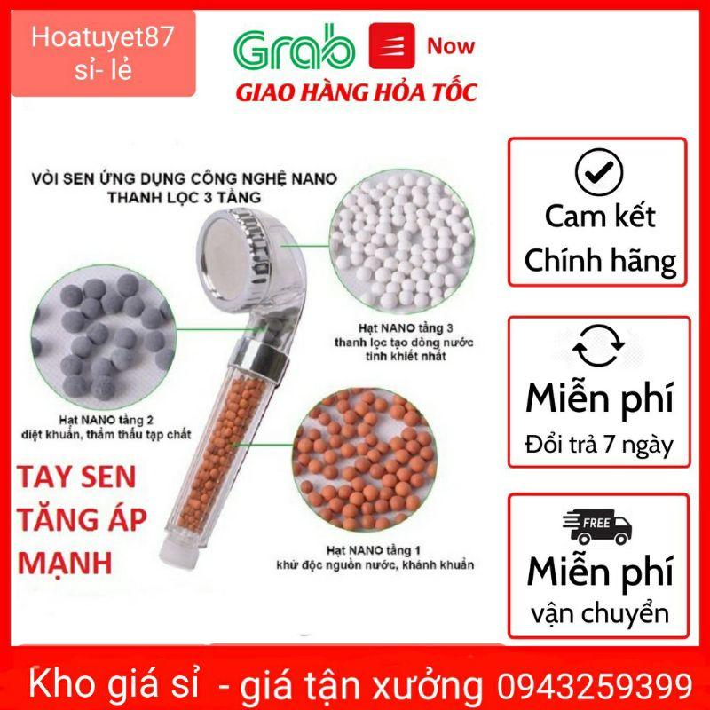 Vòi sen tăng áp xuất có hạt lọc nano 3 tầng