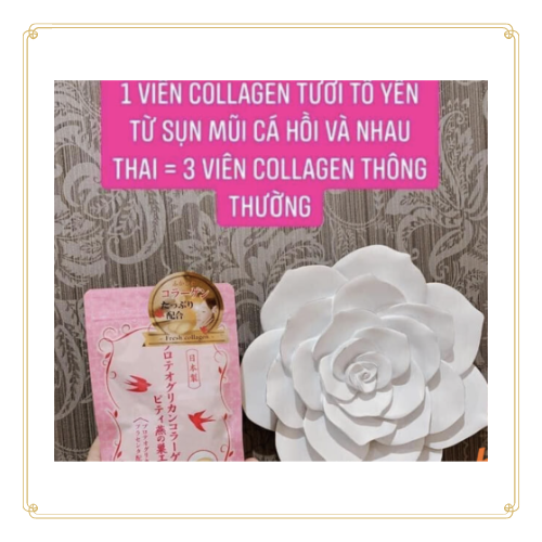 Viên Uống Collagen Chiết Xuất Tổ Yến Và Sụn Mũi Cá Hồi Nhật bản gói 30 viên