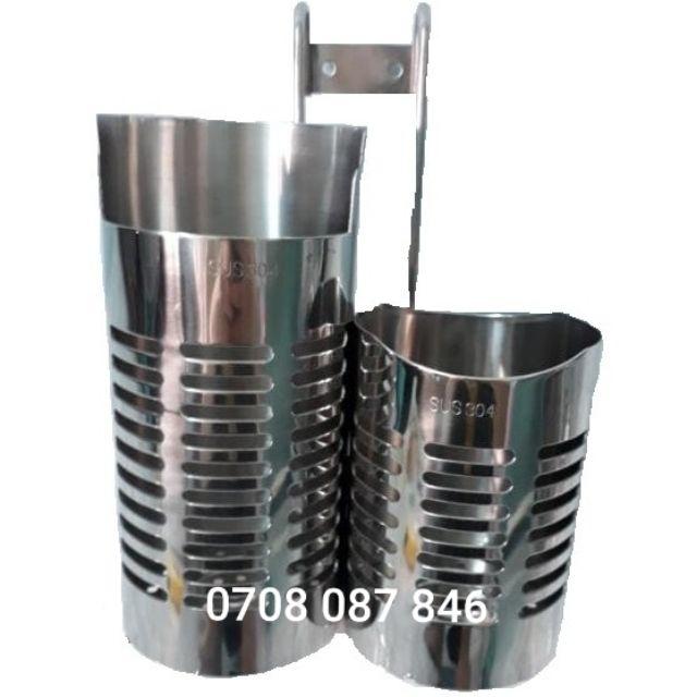 Ống đựng đũa muỗng INOX 304 (đơn, đôi) 1 ngăn, 2 ngăn