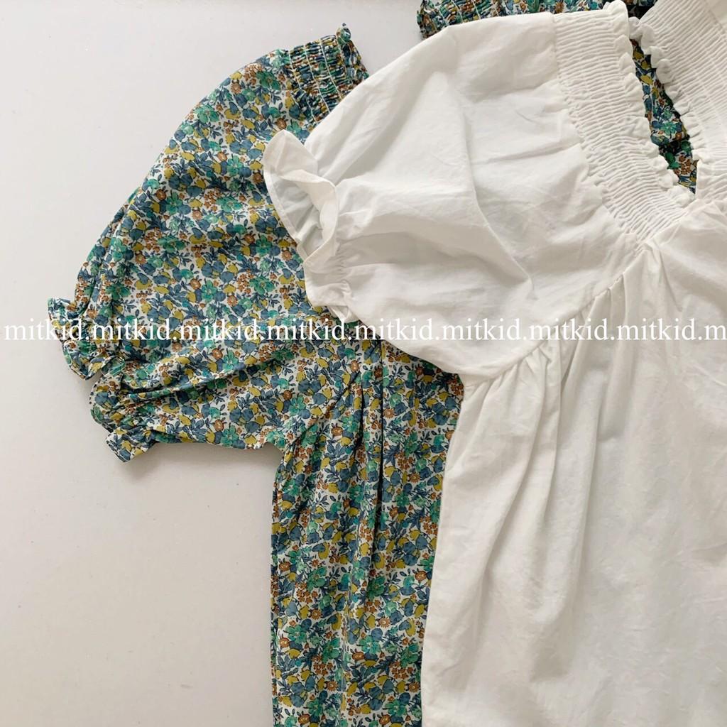 Áo váy cho bé gáiCÓ SẴN, Áo váy cổ chun PHONG CÁCH cho bé gái