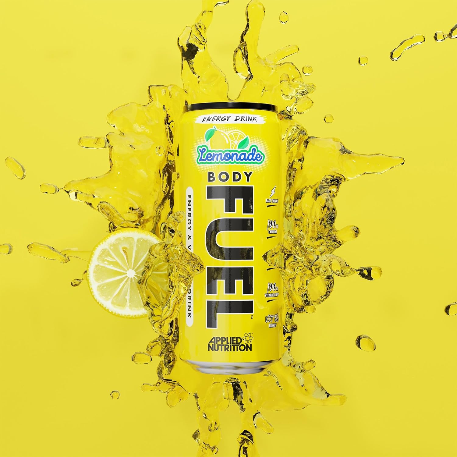 Lon pre workout Applied Nutrition Bodyfuel 330ML nước uống thể thao có ga hỗ trợ tăng năng lượng chính hãng