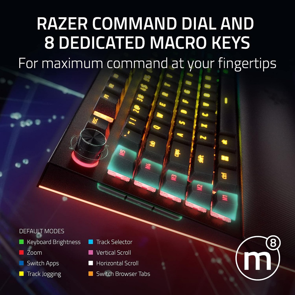 [Mới, hàng chính hãng] Bàn Phím Gaming Razer BlackWidow V4 Pro Fullsize | Cáp Type-C Tháo Rời | Razer Mechanical | ABS Double-Shot | LED RGB