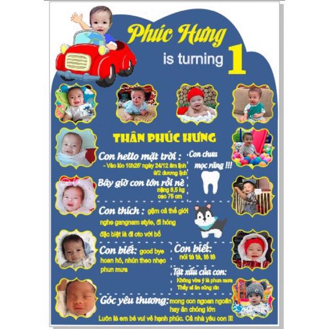 Bảng thành tích, bảng ảnh thiết kế theo yêu cầu trang trí sinh nhật