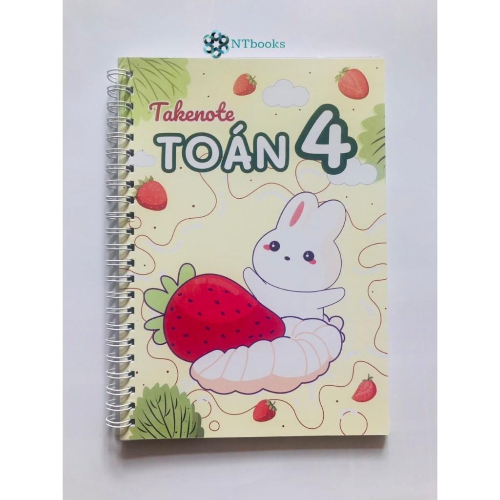 Sách Số tay Takenote lớp 4: Toán + Tiếng Việt 4-5 + Tiếng Anh 3-12 (Phiên Bản Mới Nhất)