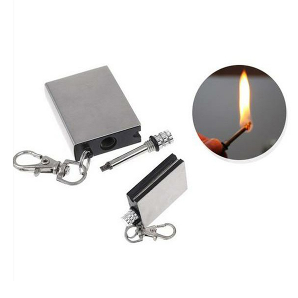 Bộ 2 hộp quẹt diêm xăng V.2 - Màu Bạc