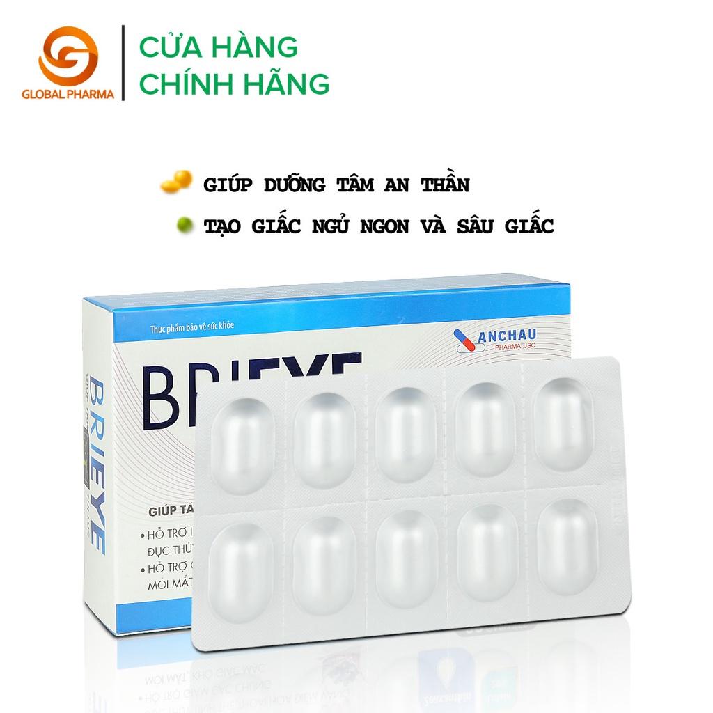 Viên uống Brieye Dược Phẩm An Châu hỗ trợ giảm nguy cơ đục tinh thủy hỗ trợ thị lực cho mắt vitamin e hộp 3 vỉ 30 viên