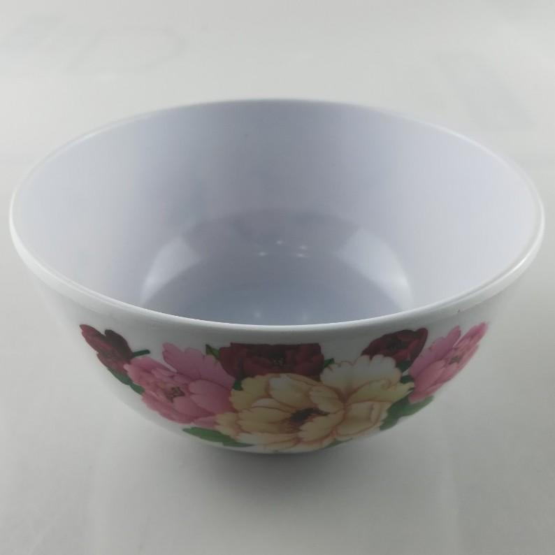 Chén Melamine 3 màu Trắng, Bông ,Cam-10 cái