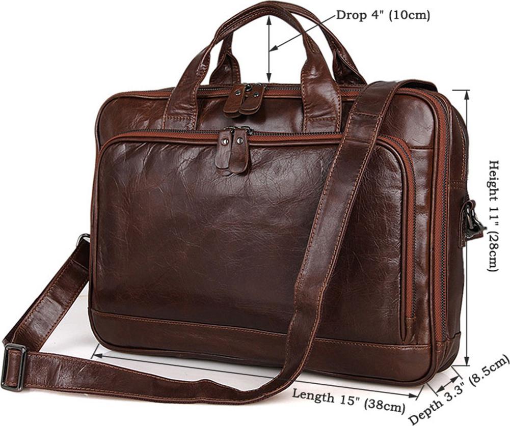 Túi đeo chéo da thật Laptop, Macbook 14-15inch-M338