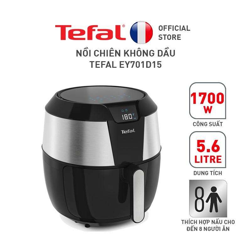 Nồi chiên không dầu điện tử Tefal XXL EY701D15, Dung tích lòng nồi 6.3L / Giỏ Chiên 5.6L/1.6kg - Hàng chính hãng